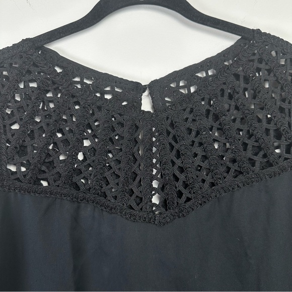 Maeve Anthropology Linen Blend Dress Size Medium Black Classic Date Night - Picture 3 of 10